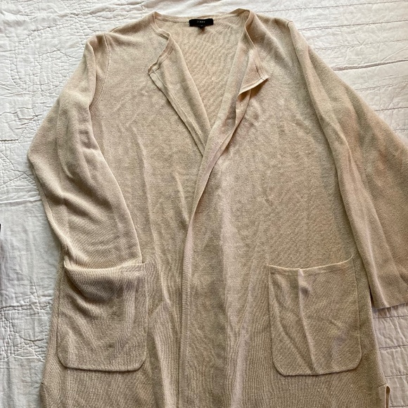 J. Crew Sweaters - Cream Long Cardigan with Long Sleeves